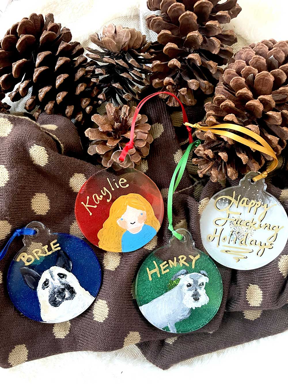 Order Closed -- Custom Hand-Painted Ornament π - HOLIDAY SPECIAL