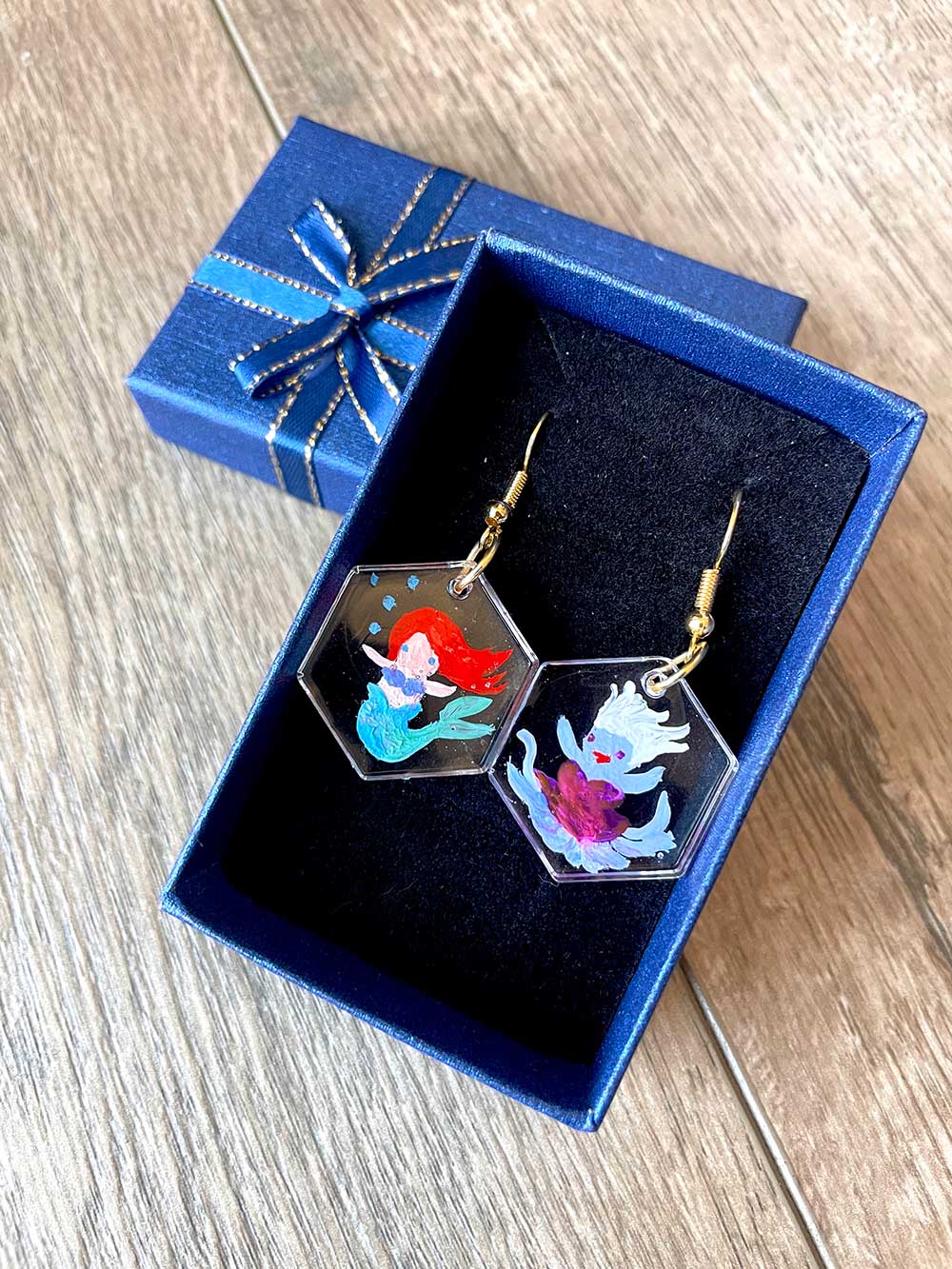 Little mermaid and the sea witch 🧜🏻‍♀️🐙 earrings