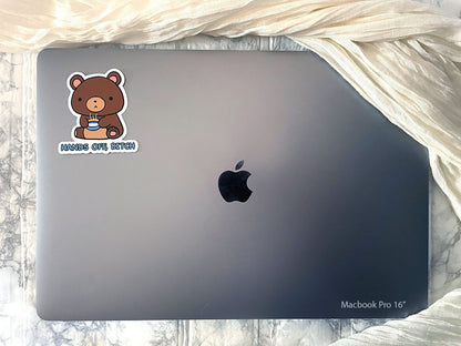 Bear had enough of Goldilocks' shenanigans 🐻 - Sticker