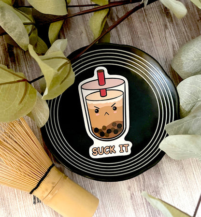 Boba suck it 🧋 - Sticker