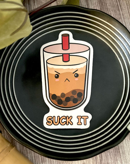 Boba suck it 🧋 - Sticker