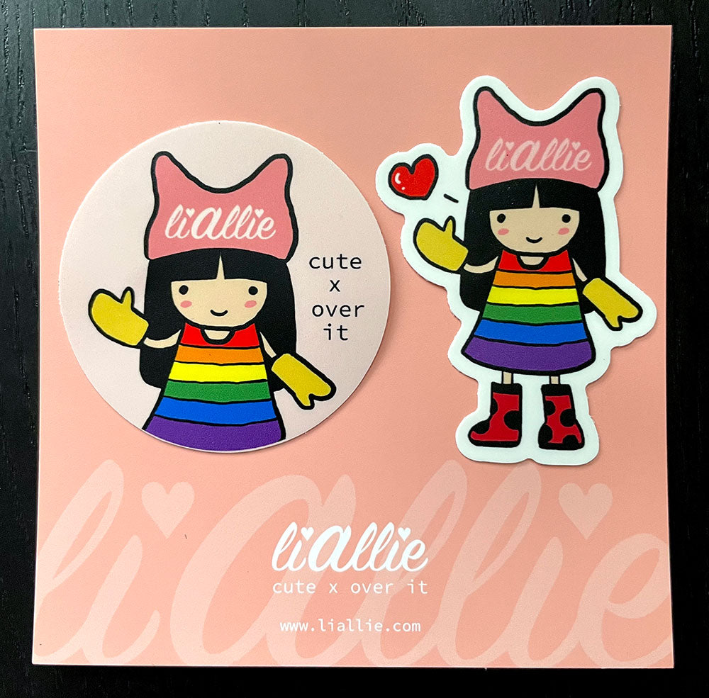 Liallie girl stickers pack 🌈 - 2 for the price of 1