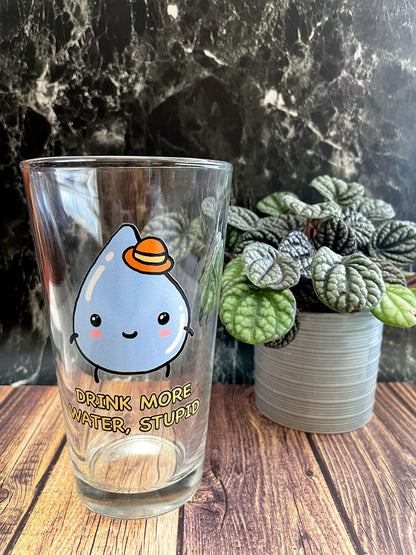 Insult drinking Glass 16 oz 🥛 (multiple designs)